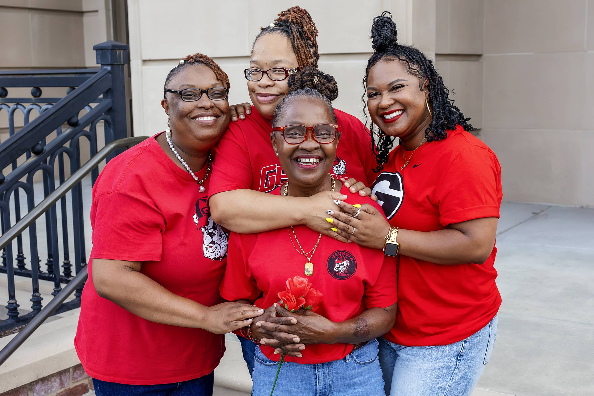 Family smiling together