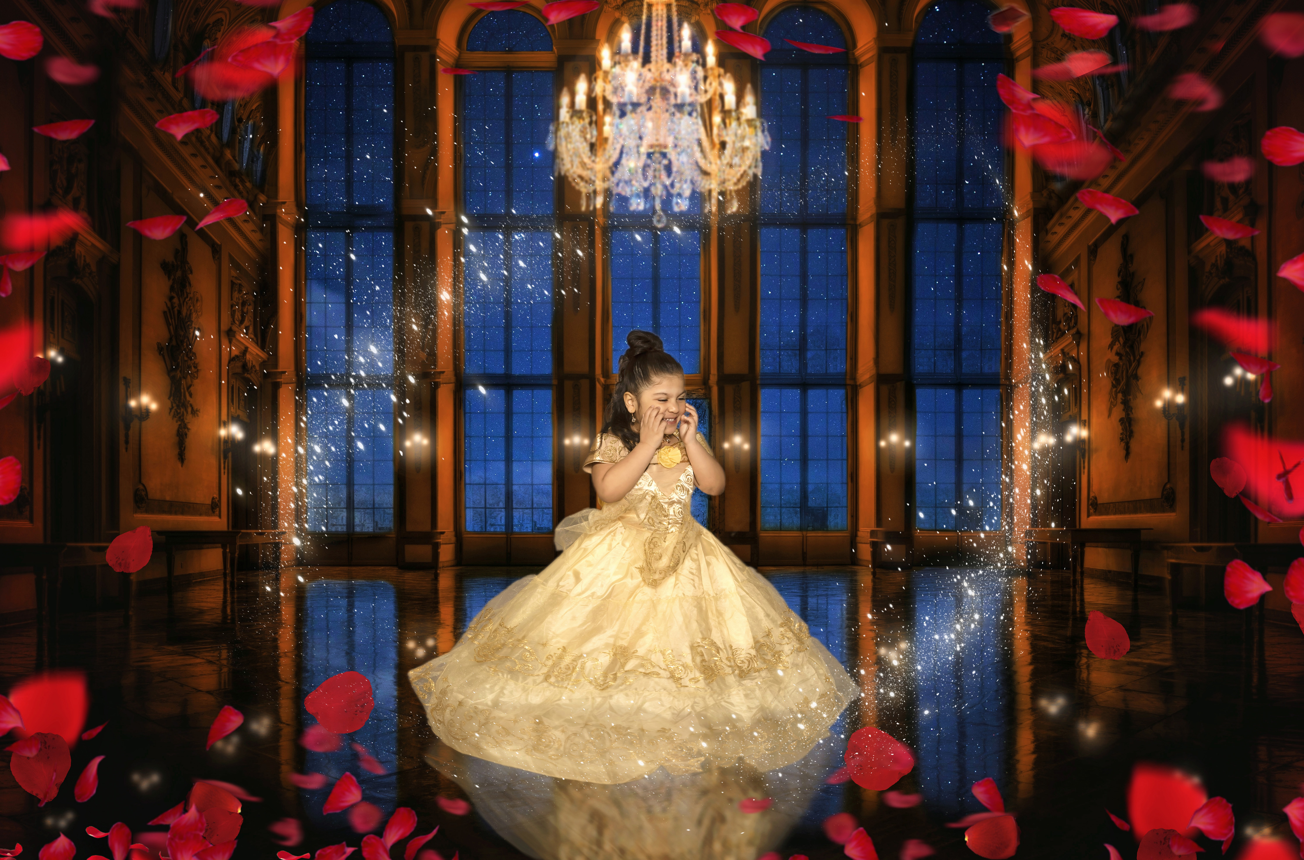 Girl in a princess costume