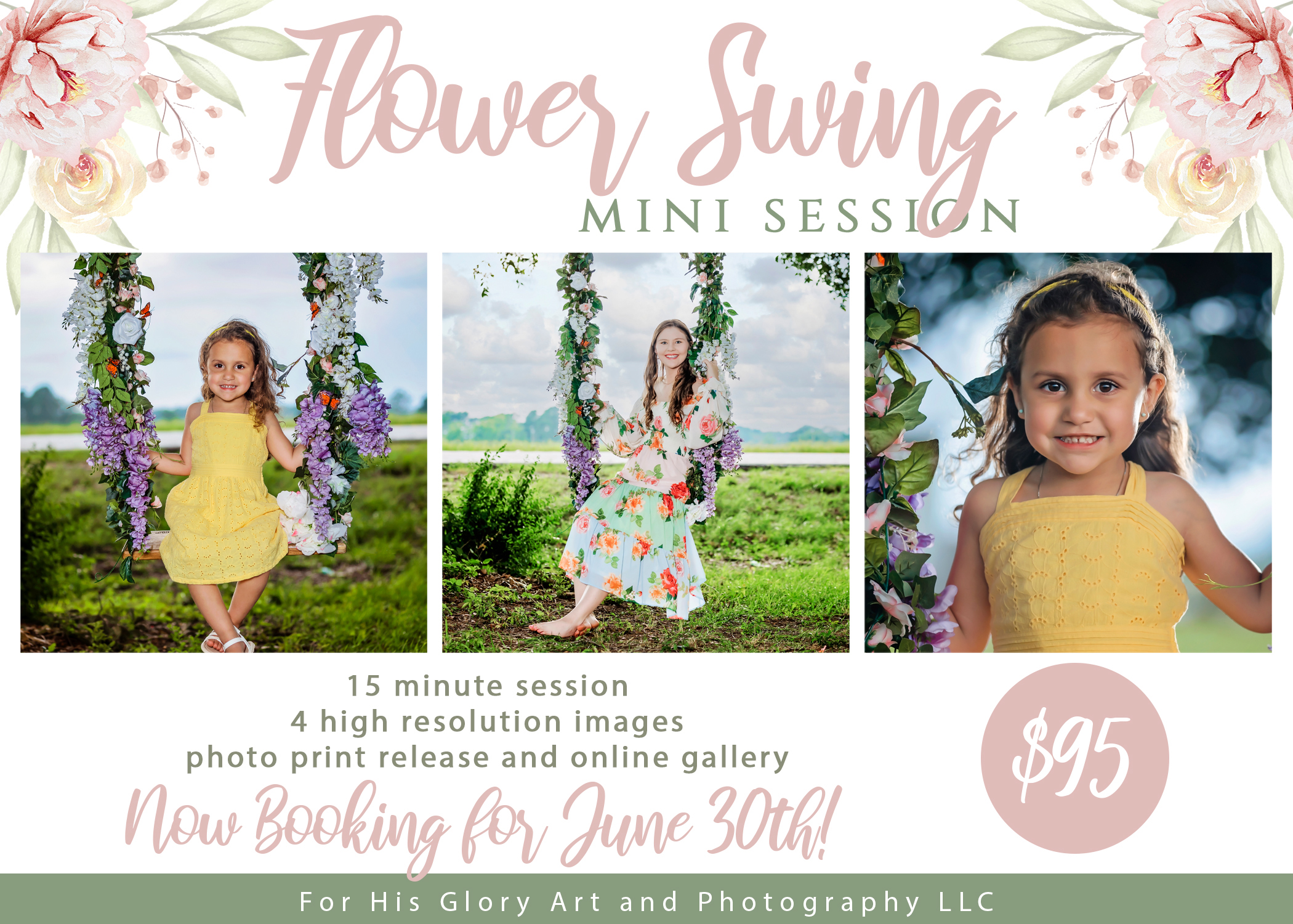 Advertisement for mini photo session
